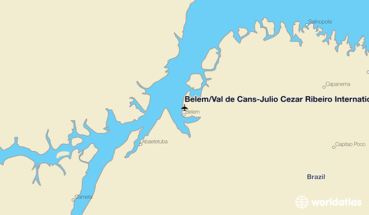 Belém/Val de Cans–Júlio Cezar Ribeiro International Airport location on a map