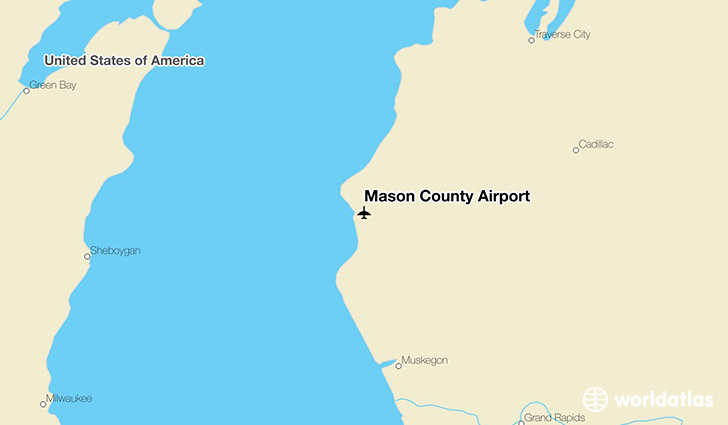 Mason County Airport location on a map