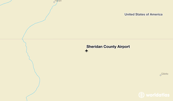 Sheridan County Airport location on a map