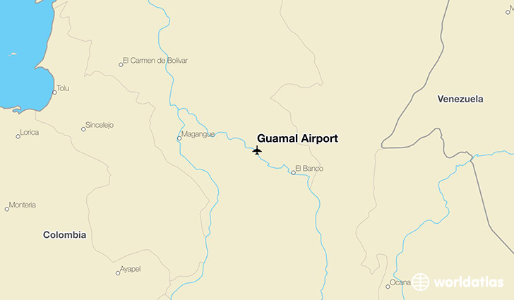 Guamal Airport location on a map
