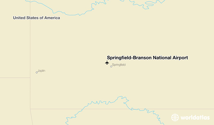 Springfield-Branson National Airport location on a map