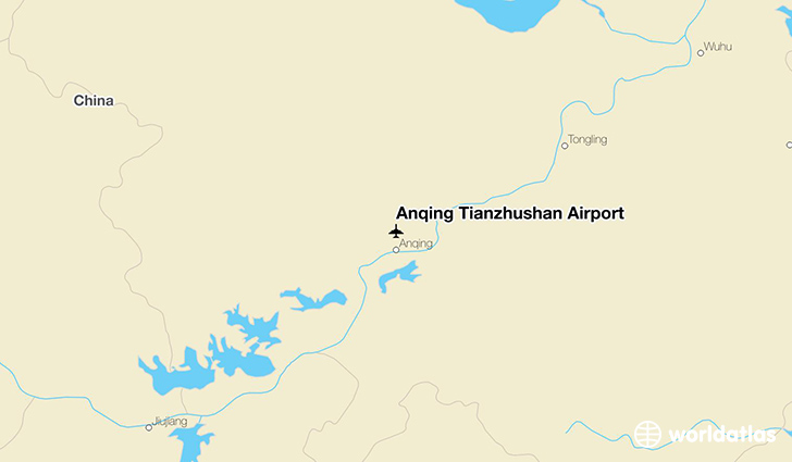 Anqing Tianzhushan Airport location on a map