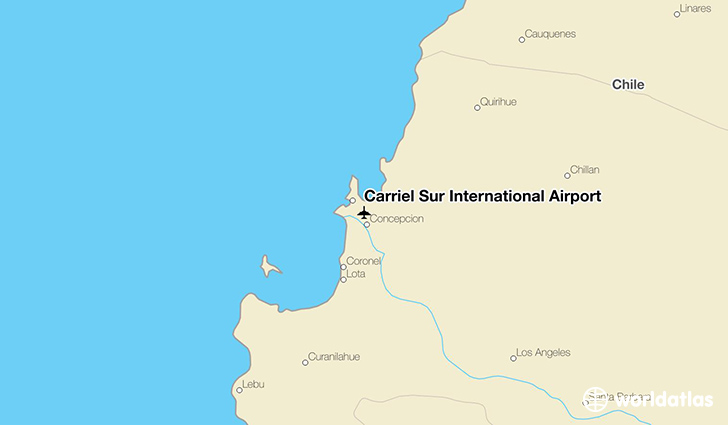 Carriel Sur International Airport location on a map