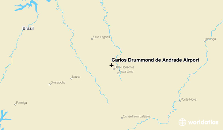 Carlos Drummond de Andrade Airport location on a map