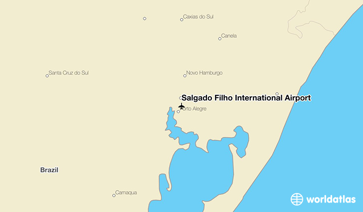 Salgado Filho International Airport location on a map