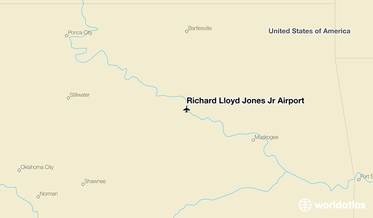 Richard Lloyd Jones Jr Airport location on a map