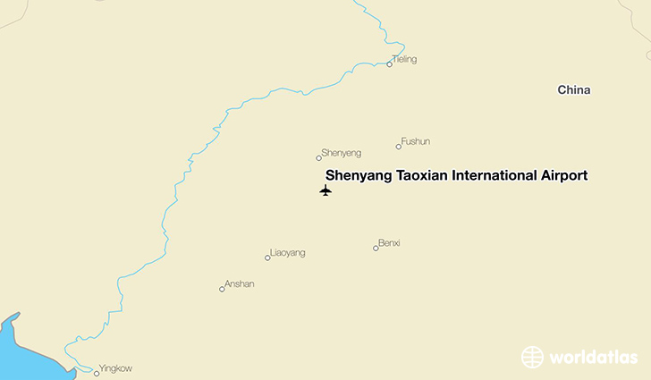 Shenyang Taoxian International Airport location on a map