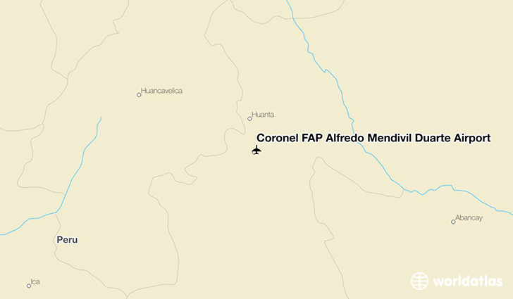 Coronel FAP Alfredo Mendívil Duarte Airport location on a map