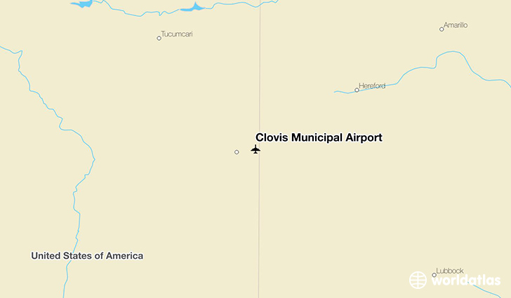 Clovis Municipal Airport location on a map