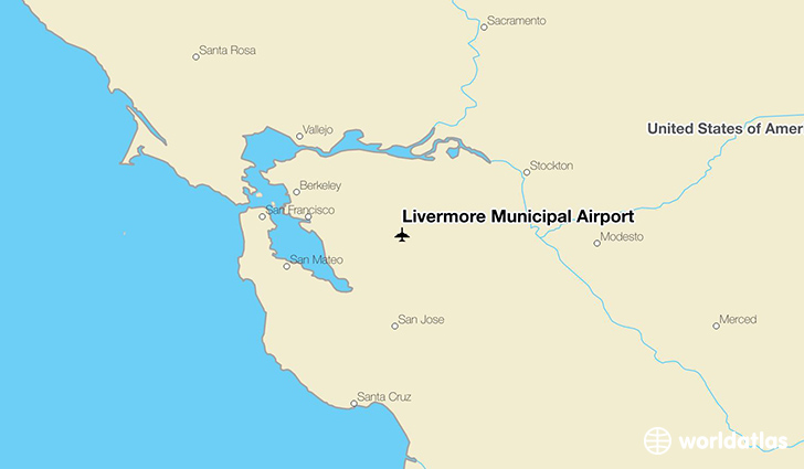Livermore Municipal Airport location on a map