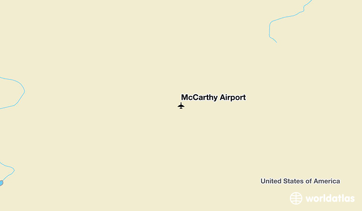 McCarthy Airport location on a map