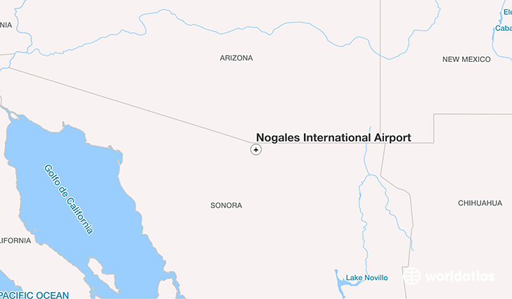 Nogales International Airport location on a map