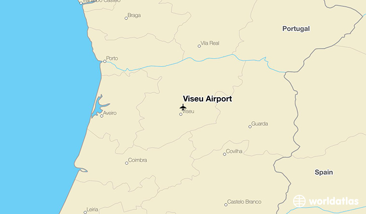 Viseu Airport location on a map