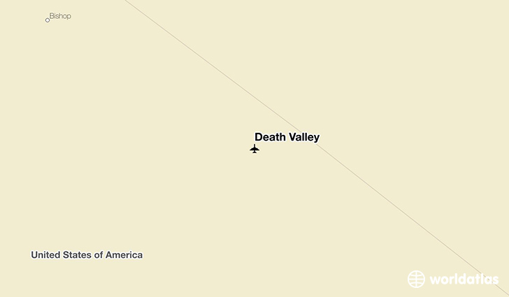 Death Valley location on a map