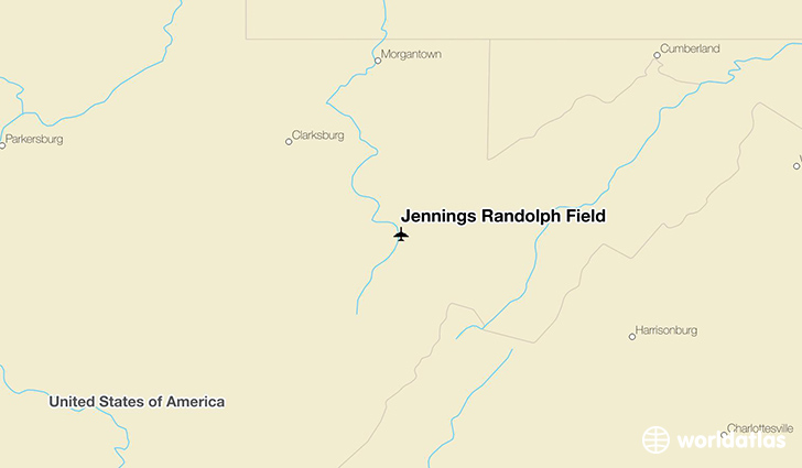 Jennings Randolph Field location on a map
