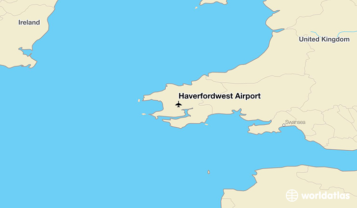 Haverfordwest Airport location on a map