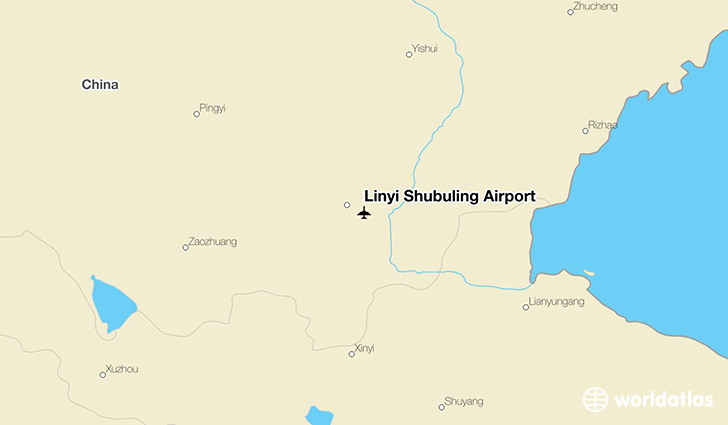 Linyi Shubuling Airport location on a map