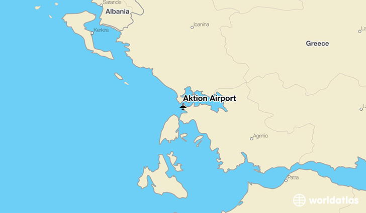 Aktion Airport location on a map