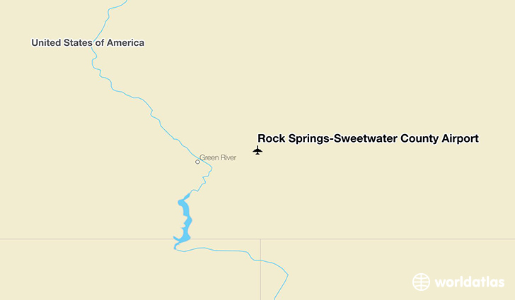 Rock Springs-Sweetwater County Airport location on a map