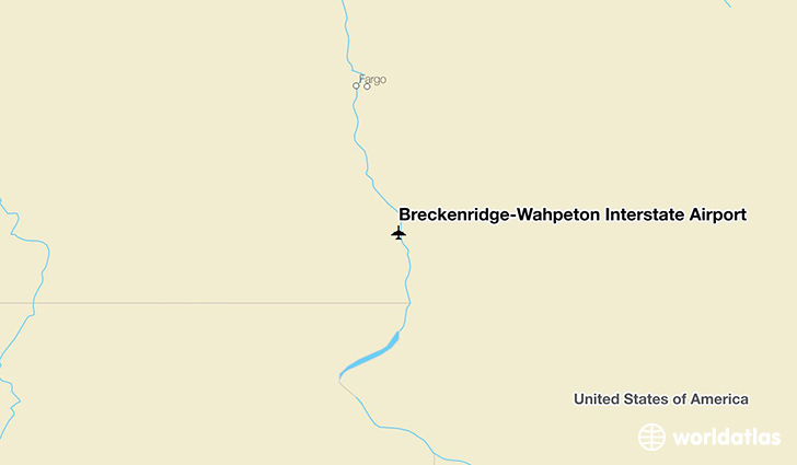 Breckenridge-Wahpeton Interstate Airport location on a map
