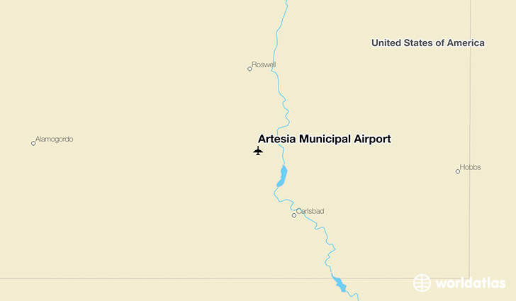 Artesia Municipal Airport location on a map