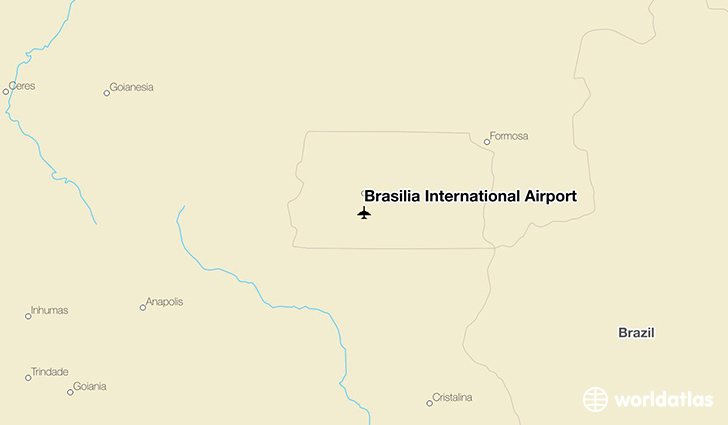 Brasilia International Airport location on a map