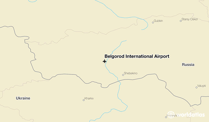 Belgorod International Airport location on a map