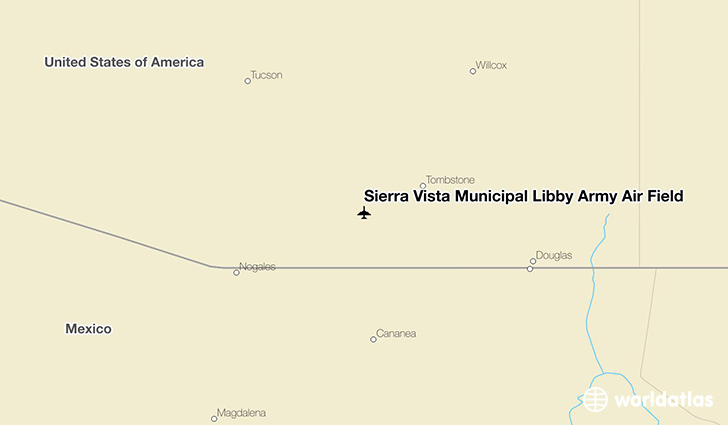 Sierra Vista Municipal Libby Army Air Field location on a map
