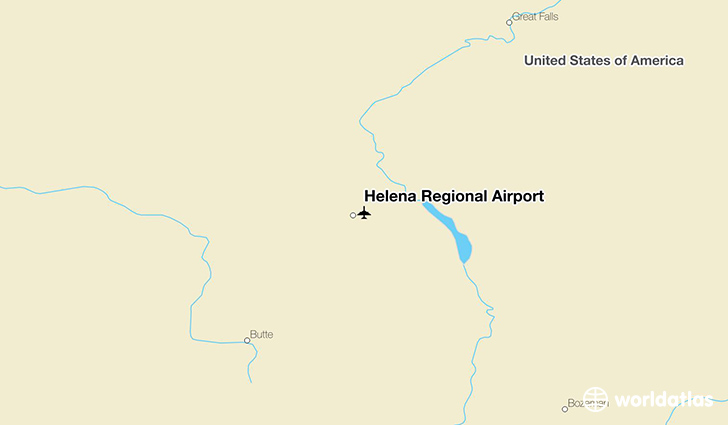 Helena Regional Airport location on a map