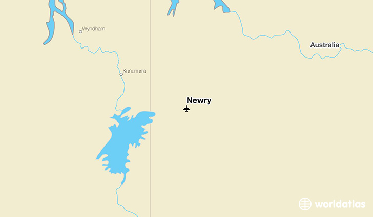 Newry location on a map