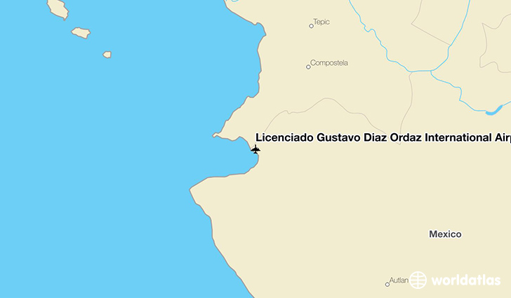 Licenciado Gustavo Díaz Ordaz International Airport location on a map