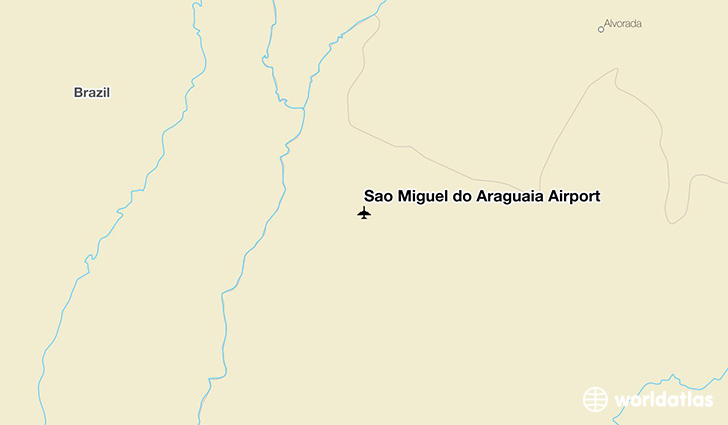 São Miguel do Araguaia Airport location on a map
