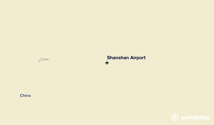 Shanshan Airport location on a map