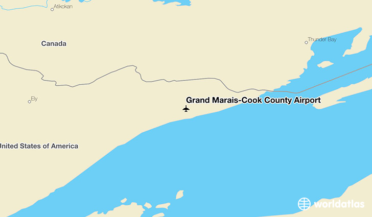 Grand Marais-Cook County Airport location on a map
