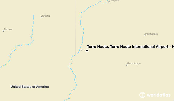 Terre Haute, Terre Haute International Airport - Hulman Field location on a map