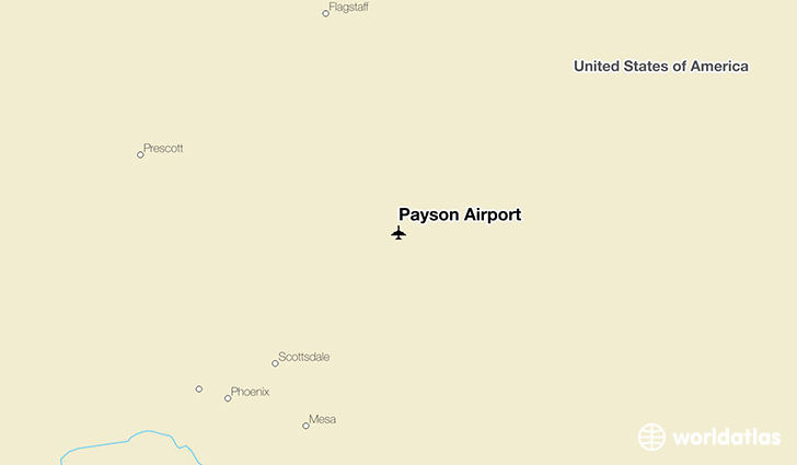 Payson Airport location on a map