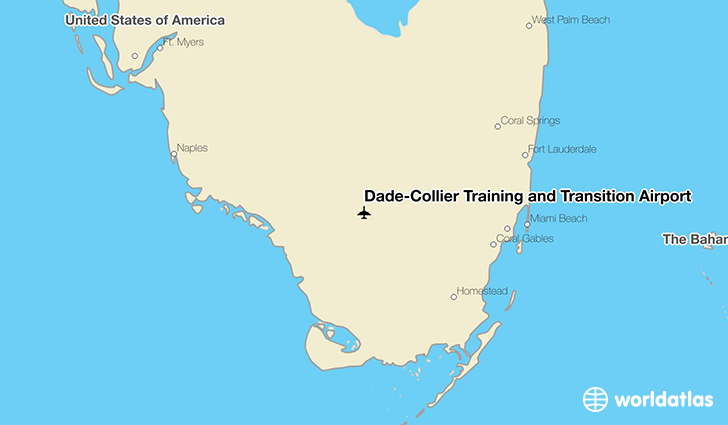 Dade-Collier Training and Transition Airport location on a map