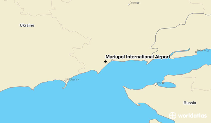 Mariupol International Airport location on a map