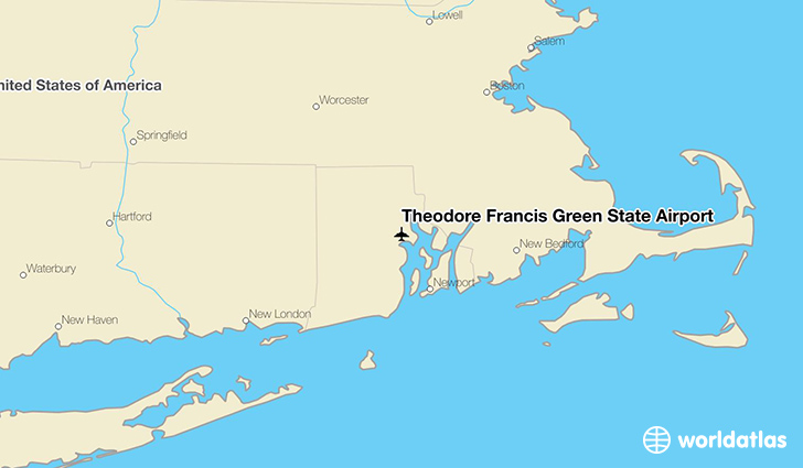 Theodore Francis Green State Airport location on a map