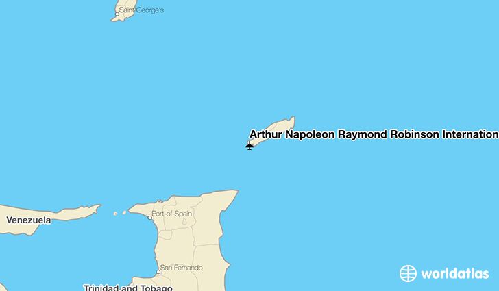 Arthur Napoleon Raymond Robinson International Airport location on a map