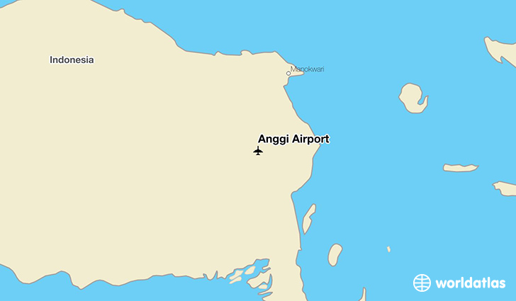 Anggi Airport location on a map