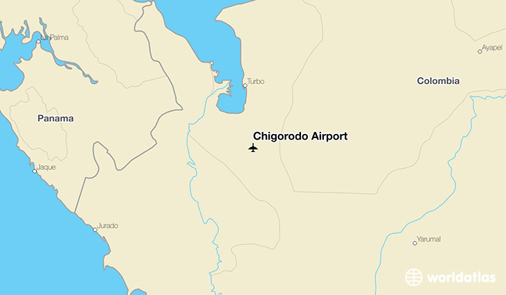 Chigorodó Airport location on a map