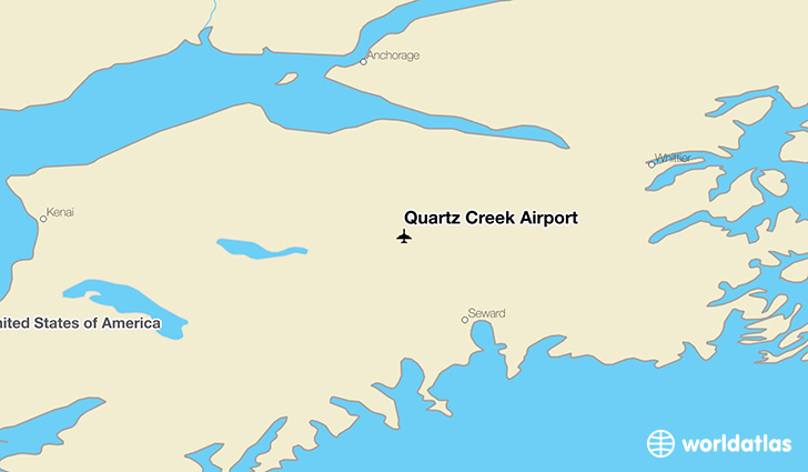 Quartz Creek Airport location on a map