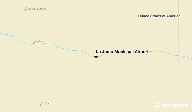 La Junta Municipal Airport location on a map