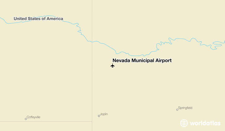 Nevada Municipal Airport location on a map