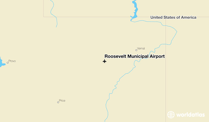 Roosevelt Municipal Airport location on a map
