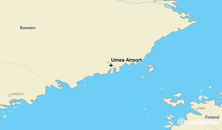 Umeå Airport location on a map