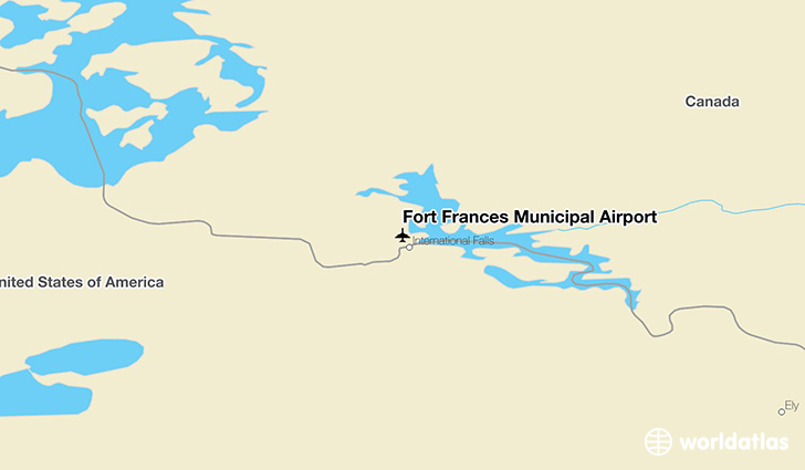 Fort Frances Municipal Airport location on a map