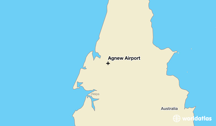 Agnew Airport location on a map