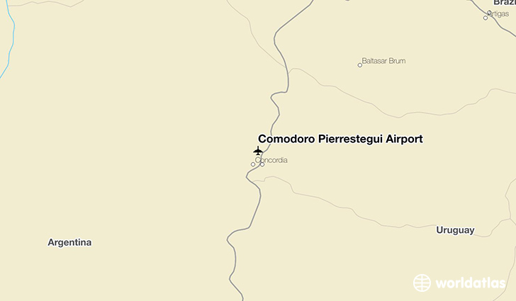 Comodoro Pierrestegui Airport location on a map